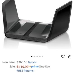 Netgear Nighthawk AX8 8-Stream AX6000 Wi-Fi 6 Router - RAX80