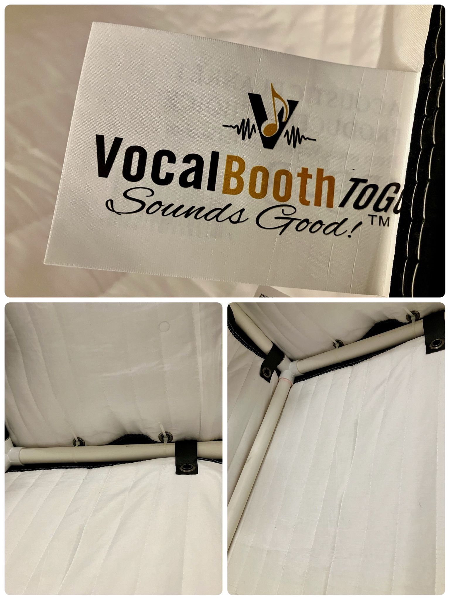 Set of soundproofing acoustic blankets for making a recording booth