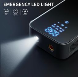 Cordless chargeable Portable air compressor Air Pump and flashlight