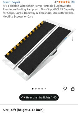 4ft aluminum wheelchair ramp
