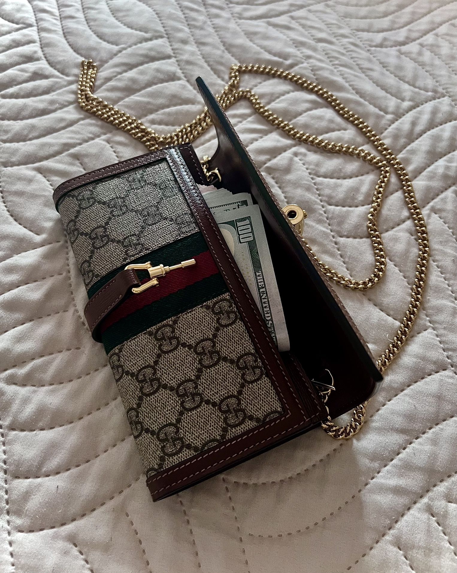 GUCCI DIONYSUS SUPREME CHAIN WALLET // review, what fits inside + 5 year  update 