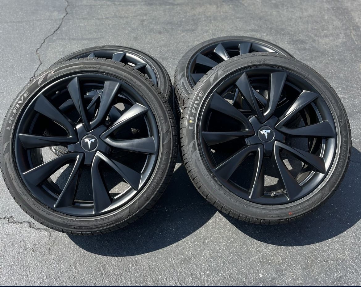 19” Oem Tesla Model 3 Factory Wheels 19 Inch Satin Black Rims Tesla 3