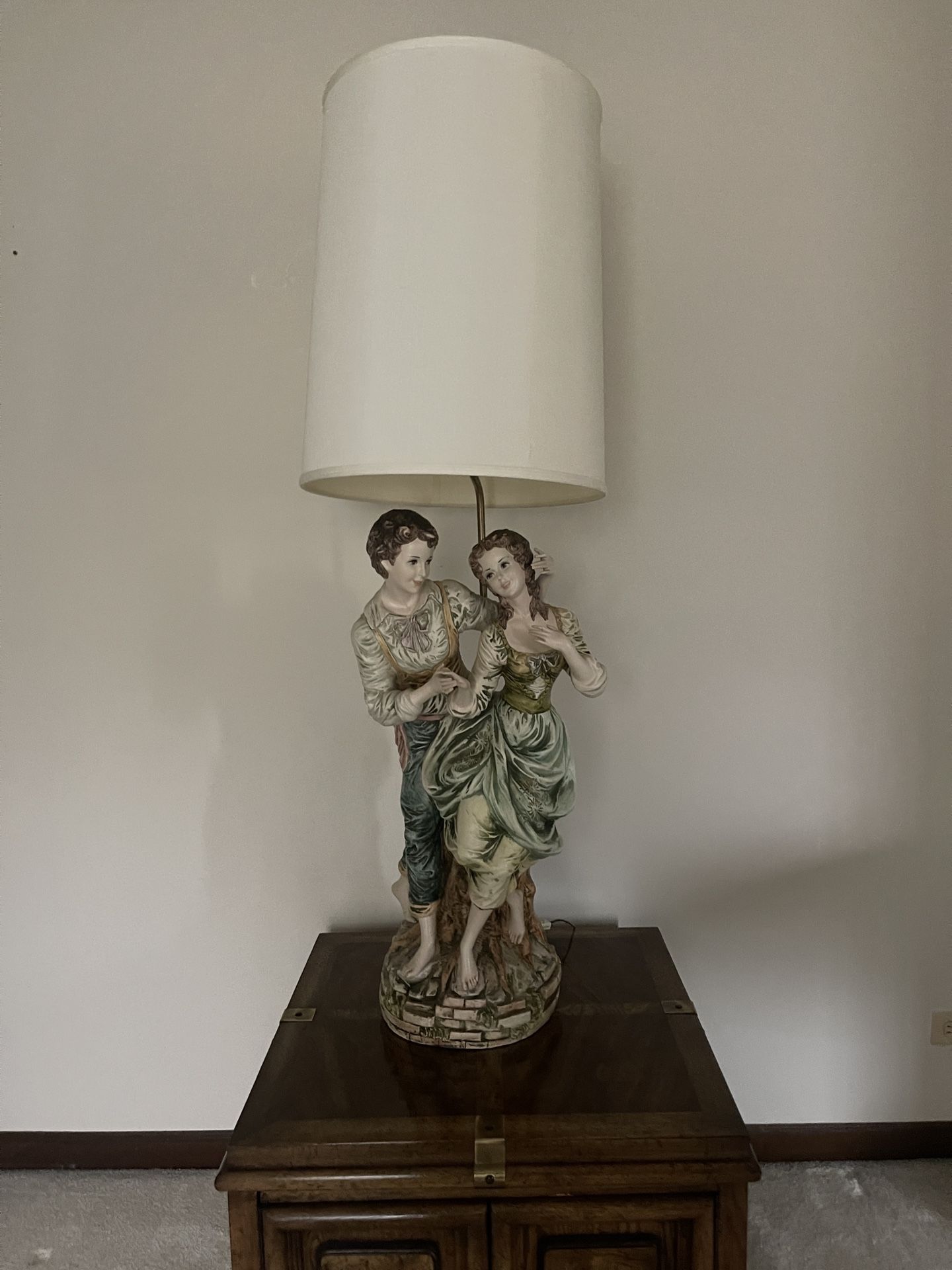ANTIQUE CAPODIMONTE ITALIAN LAMP 
