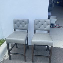 2 Leatherette Bar Stools