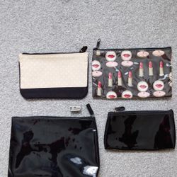 Bundle Five Pieces Estee Lauder, Lancome & More Cosmetics Bags +Y-Plus Sharpener