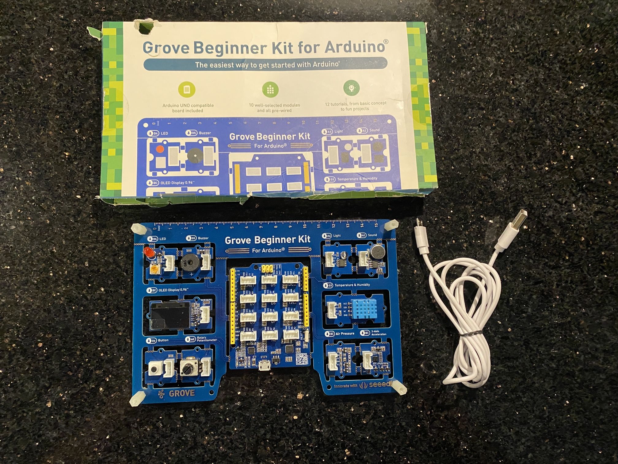 Grove Beginner Arduino Starter Kit with Micro USB Cable (no Grove Cables) 