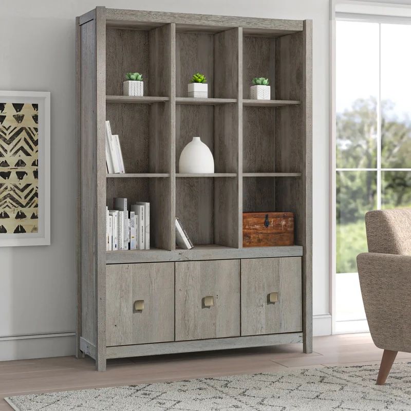 Grey Darries Book Shelf Organizer Storage Bookcase by Loon Peak Ikea