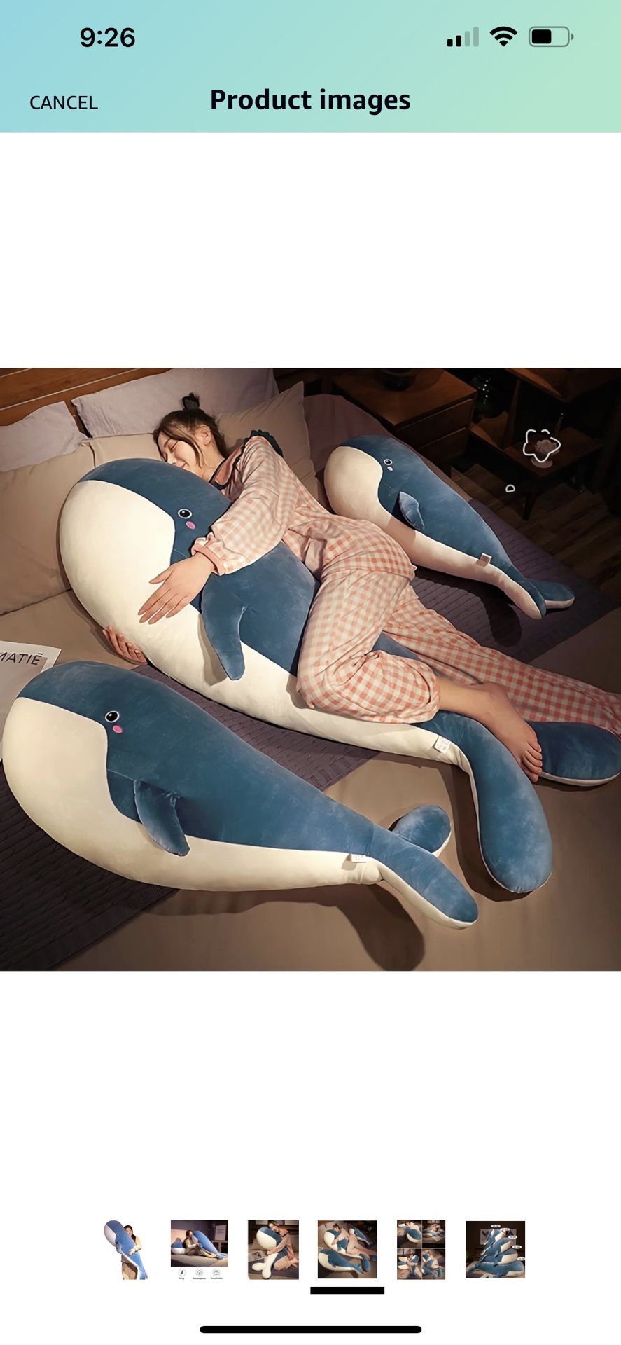 Kawaii Blue Whale Stuffed Animals,Giant Ocean Stuffed Animal Pillow Toys, Super Soft Whale Plushies, Whale Cuddle Pillow Toy for Kids Girls Boys 47.2I