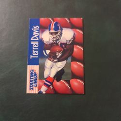 Terrell Davis 1997  Kenner  Starting Lineup Card