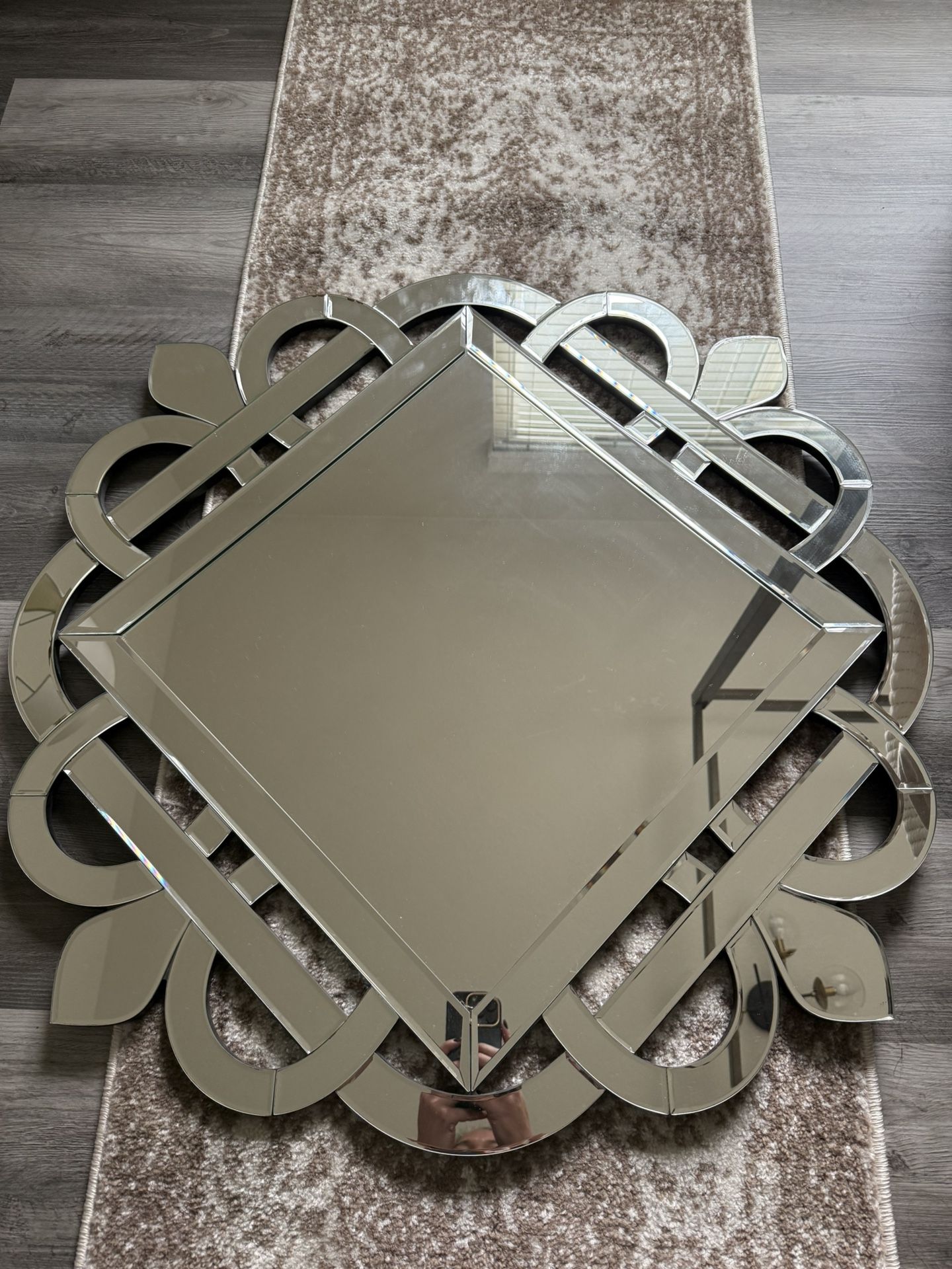 Mirrored Furniture Mirror & Side Table