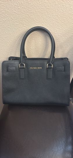 Michael Kors black leather satchel