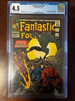 MARVEL FANTASTIC FOUR #62 - 1st App of BLACK PANTHER - CGC 4.5 SLAB - KEY!