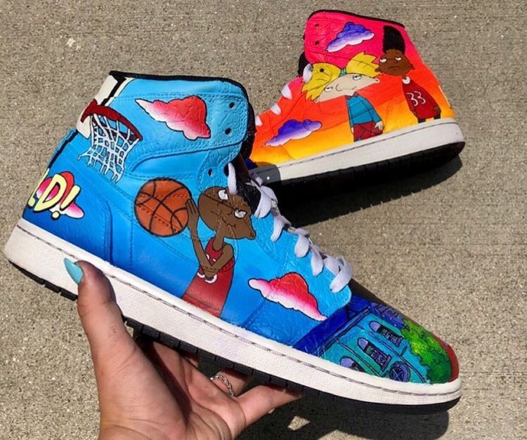 Custom Air Jordan x Hey Arnold shoes