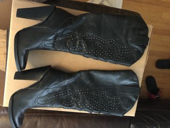 Boots, Jessica Simpson 5 1/2 knee high black boots, with 4’ heel