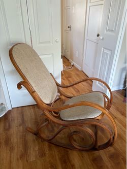 wooden rocking chair