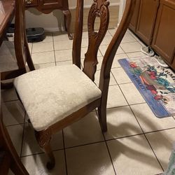 Kitchen Table With Extended Pices With 6 Chairs And It’s Side Silverware Cabinet 350