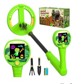 Metal Detector for Kids, Intuitive Color LCD Display, 6.7” Glowing LED Coil, Kid-Safe Lightweight with Adjustable Handle & 4” Precision Deepth, Perfec