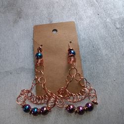 Rainbow Hematite Earrings 