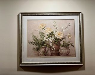 Framed print floral