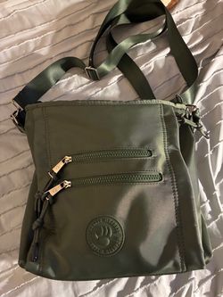 Green Nylon Crossbody Bag