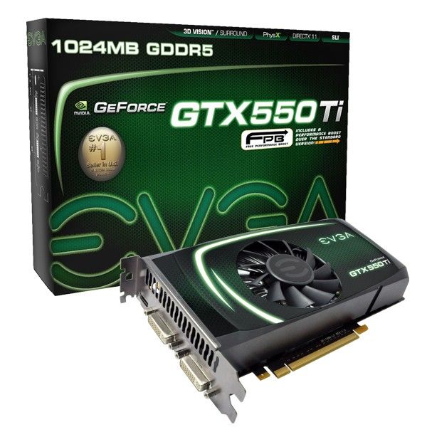 EVGA GeForce GTX 550 Ti 1024MB $20