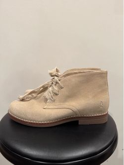 Women’s Hush Puppies Beige Suede Ankle Boots size 8.5