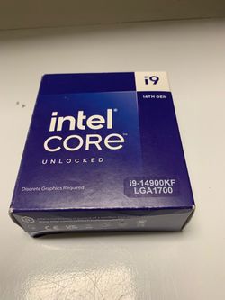 BRAND NEW, open box: Intel Core i9-14900KF desktop processor. See description for more information
