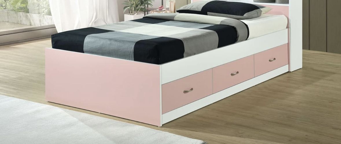 Twin Bed Frame Pink