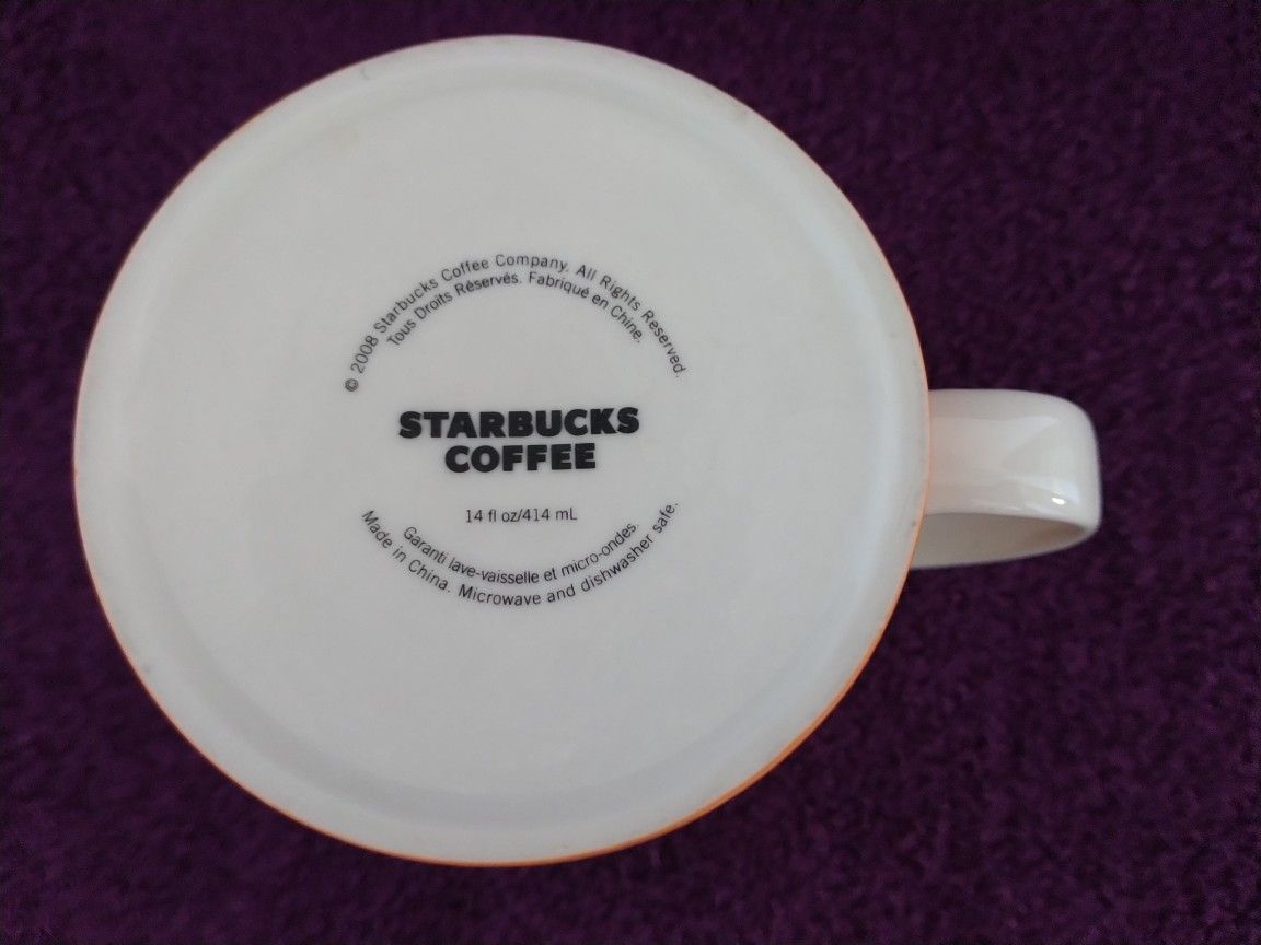 Starbucks 2008 Orange Color Block Coffee Mug 14oz. for Sale in Anaheim, CA  - OfferUp