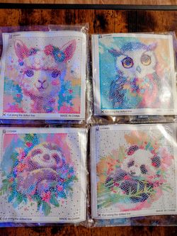 Diamond Painting Kits Set of 4 Animal Designs