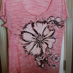 Women's L See Through T Shirt