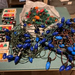 Vintage Holiday Light Strings And Replacement Bulbs
