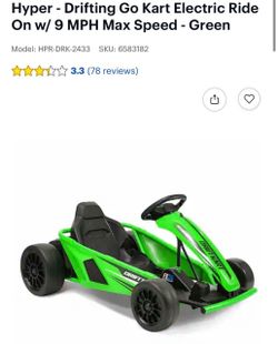 Hyper Drifting Electric Ride-On Go Kart – Green
