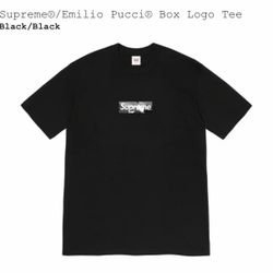 Supreme x Emilio Pucci Box Logo Tee SS21 Black Medium