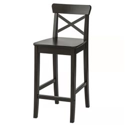 2 IKEA Ingolf Bar Stools Black 