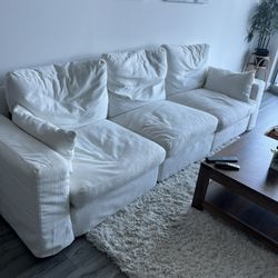 White Fabric Sofa