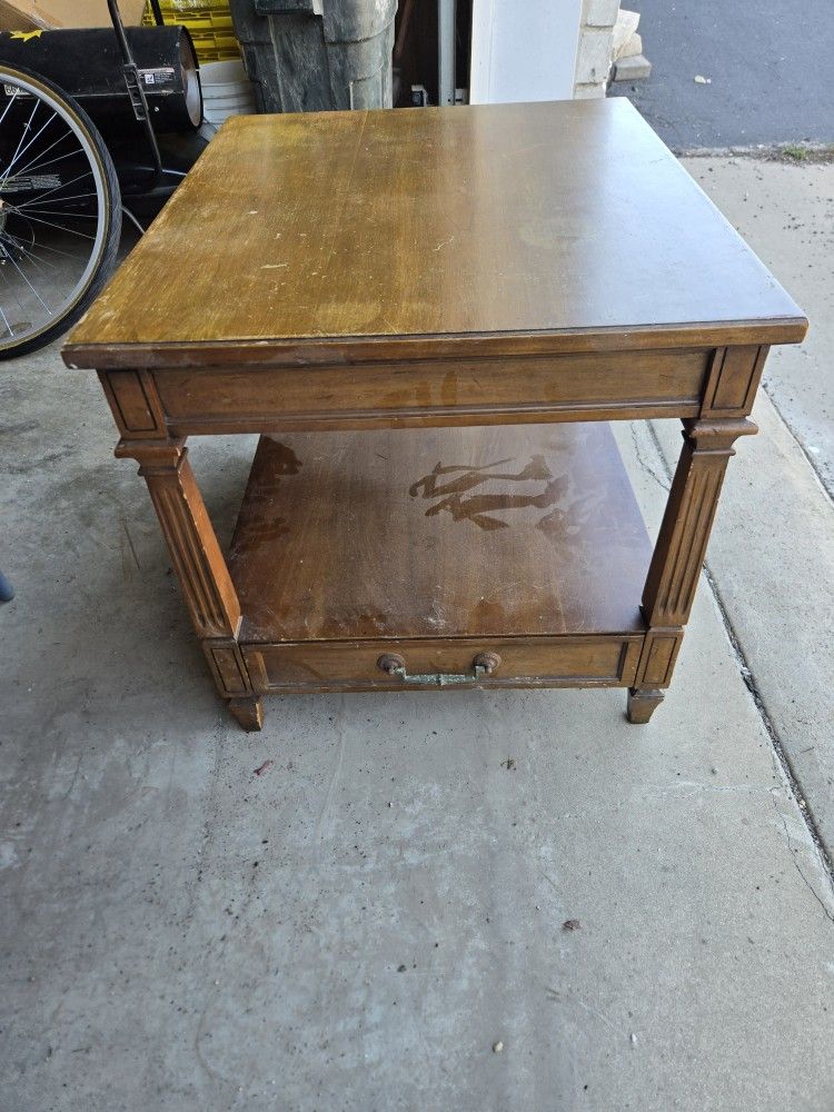 VINTAGE cherry end Table