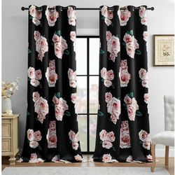 Curtains (Black And Pink)