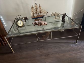 Glass coffee table