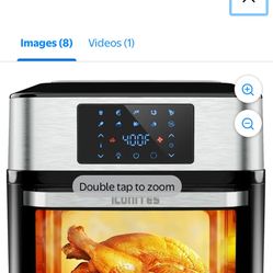 Iconites 20 Quart Air Fryer 10-in-1 Toaster Oven AO1202K with Rotisserie Black Airfryer on Sale 20 qt  
