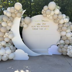 To The Moon And Back Baby Shower Balloons 