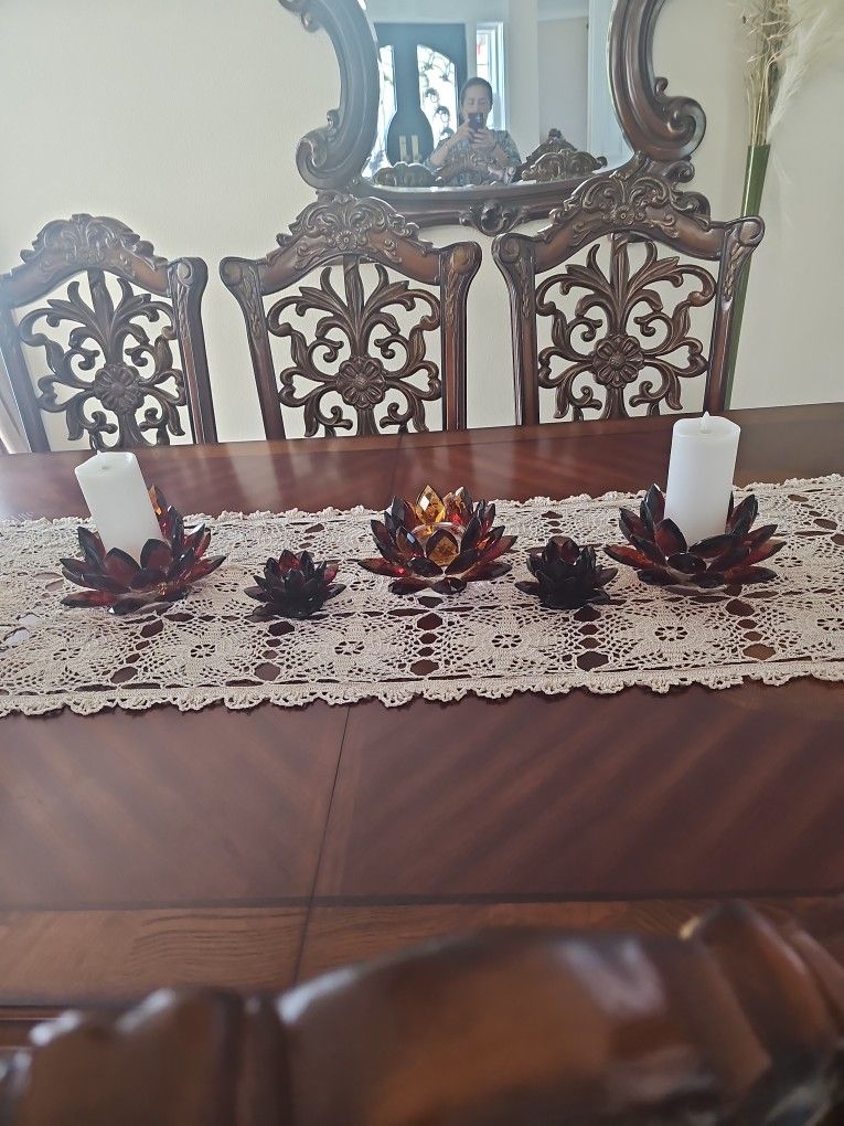 Crystal Lotus Candle Holder.