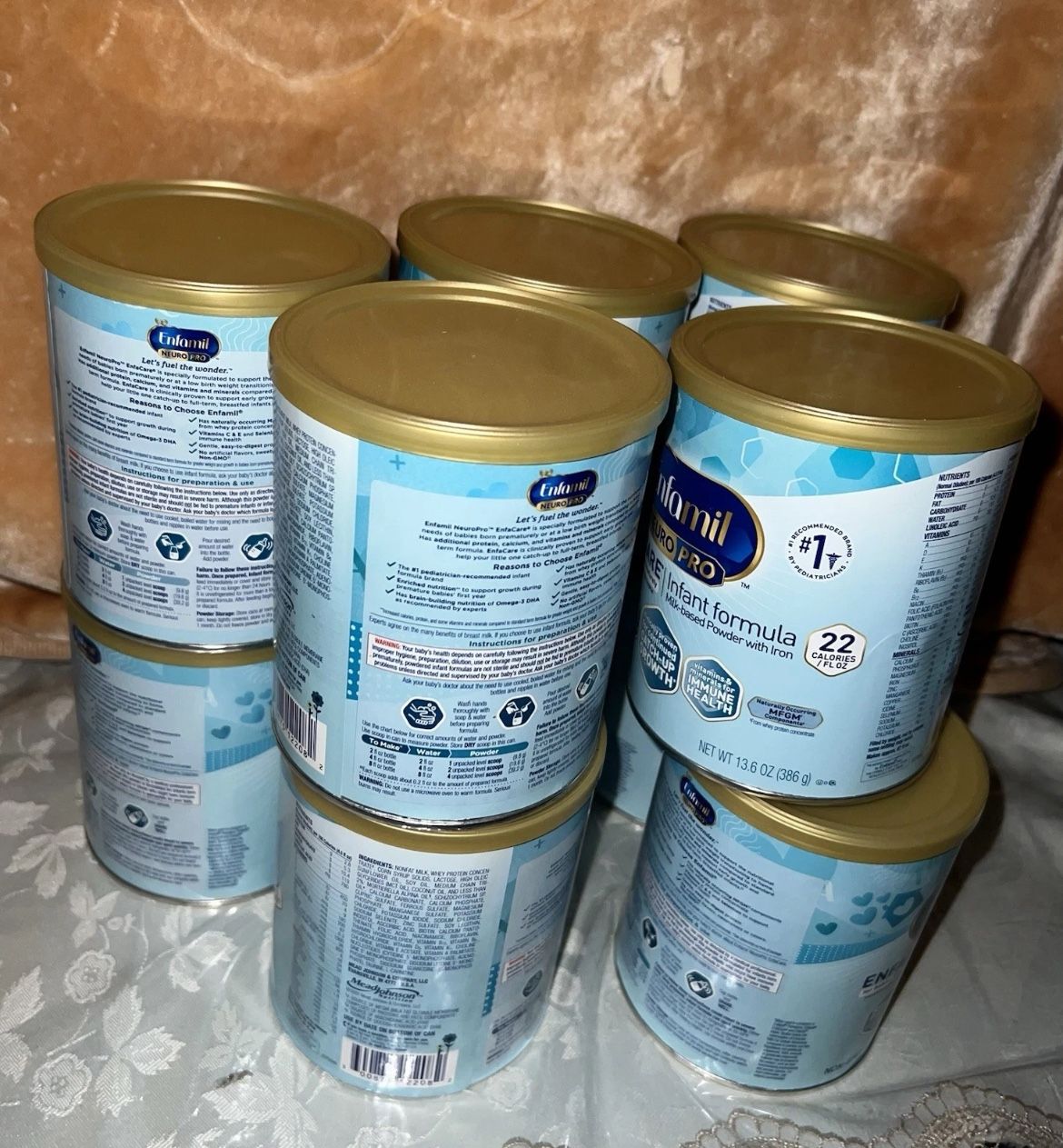 Lot 10 Cans Enfamil Enfacare NeuroPro Infant Formula 13.6 Oz