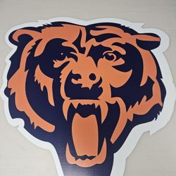 3 Chicago Cutout Coroplast Bears & Fire Logos!