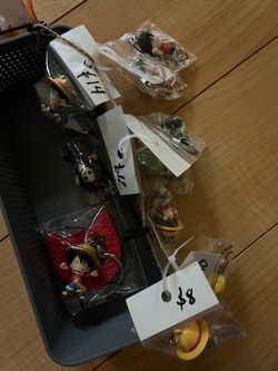 One Piece Keychains Lot Of 10 Luffy New Mini Bandai Japan