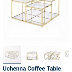 Brand New Glass Uchenna Coffee Table From Acme Furniture MSRP $465