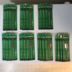 Hitachi 6” Wood Boring Bits, Lot of 28pcs. 7 sizes 