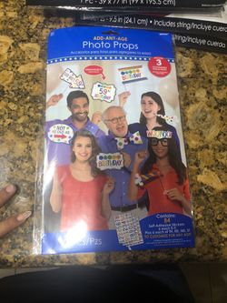 Photo booth birthday props