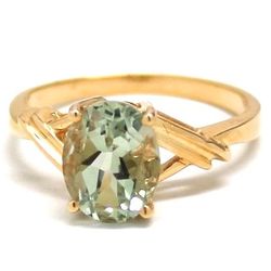 Ladies Aquamarine/14K Gold Birthstone Ring