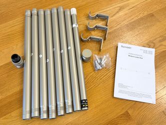 New adjustable 1 inch curtain rods with hardware, 16-120 inch windows